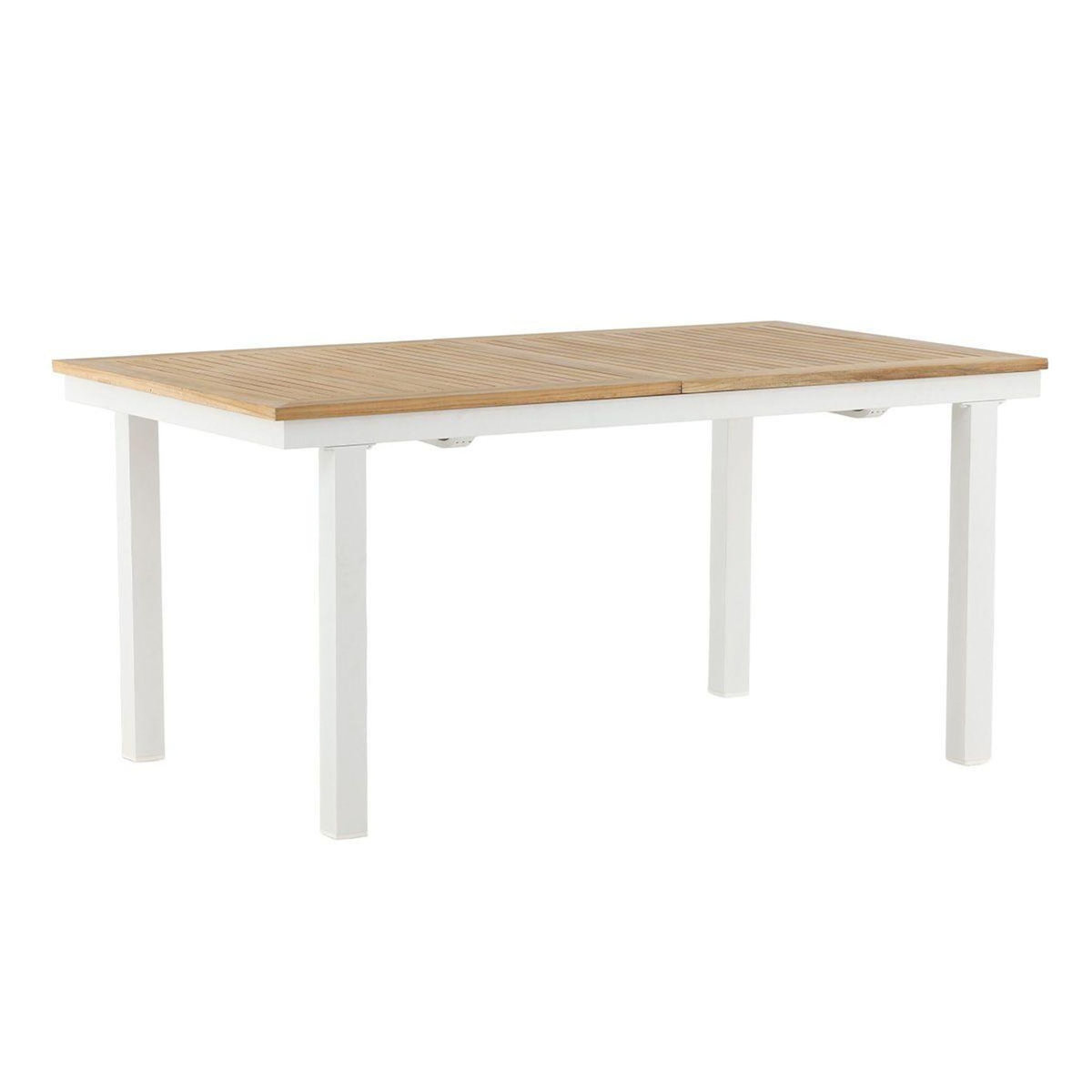 Paris Prix Table de Jardin Extensible  Panama  160-240cm Naturel & Blanc