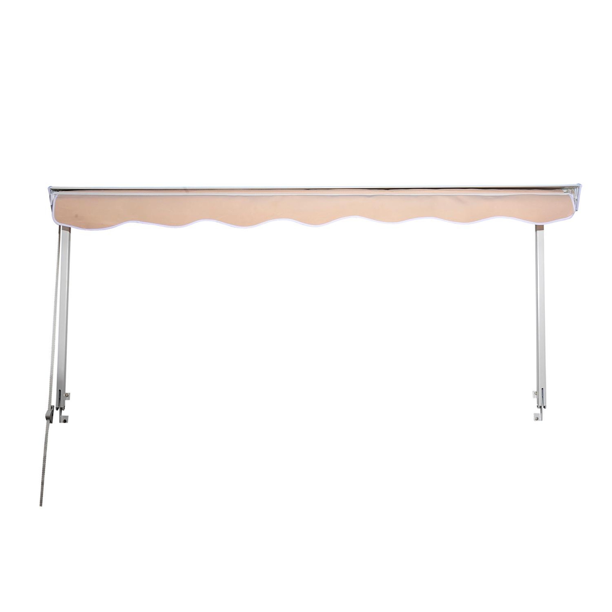 Voir la diapositive 5 : OUTSUNNY Store banne manuel inclinaison réglable aluminium polyester imperméabilisé 70L x 180l cm beige