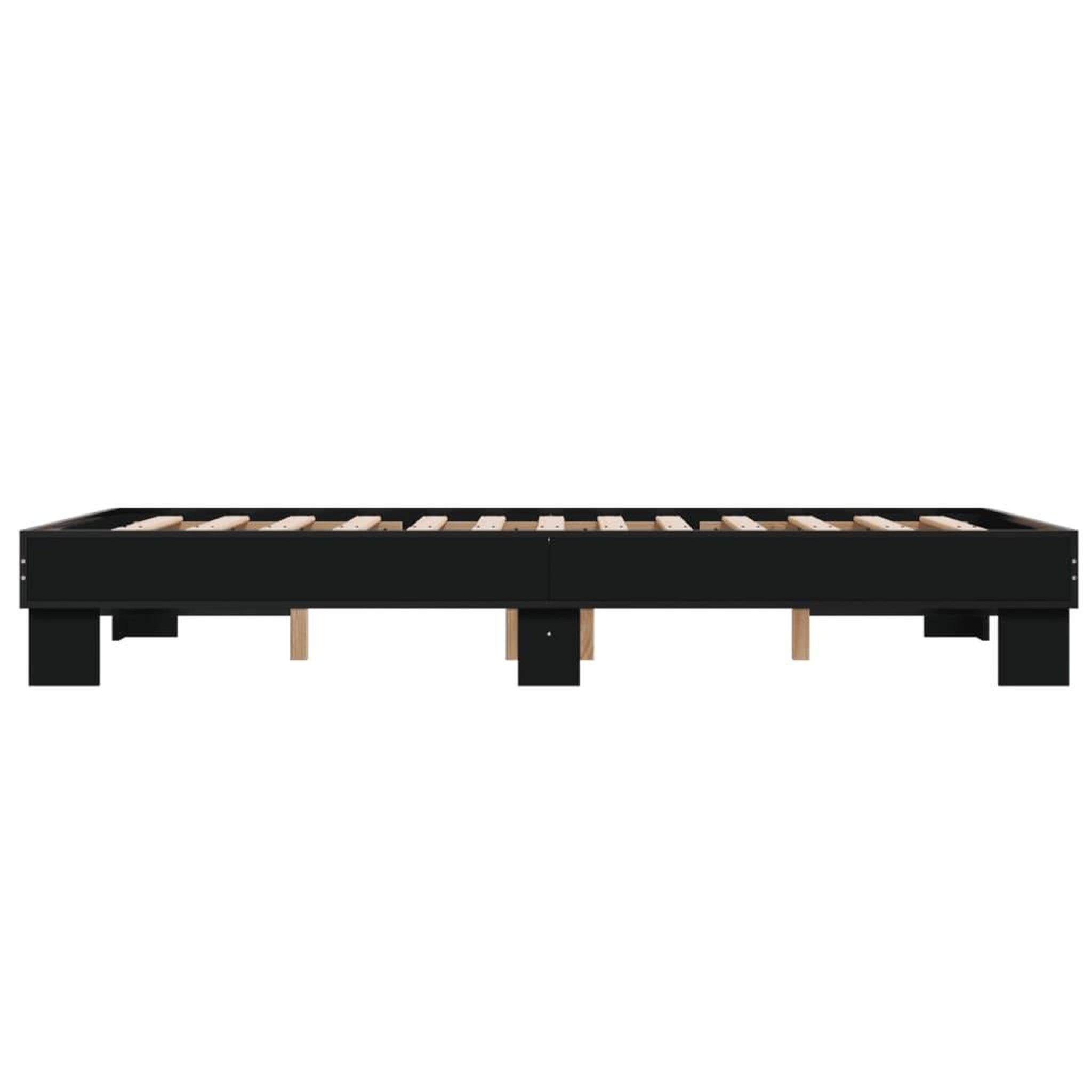 Voir la diapositive 5 : VIDAXL Cadre de lit sans matelas noir 140x200 cm