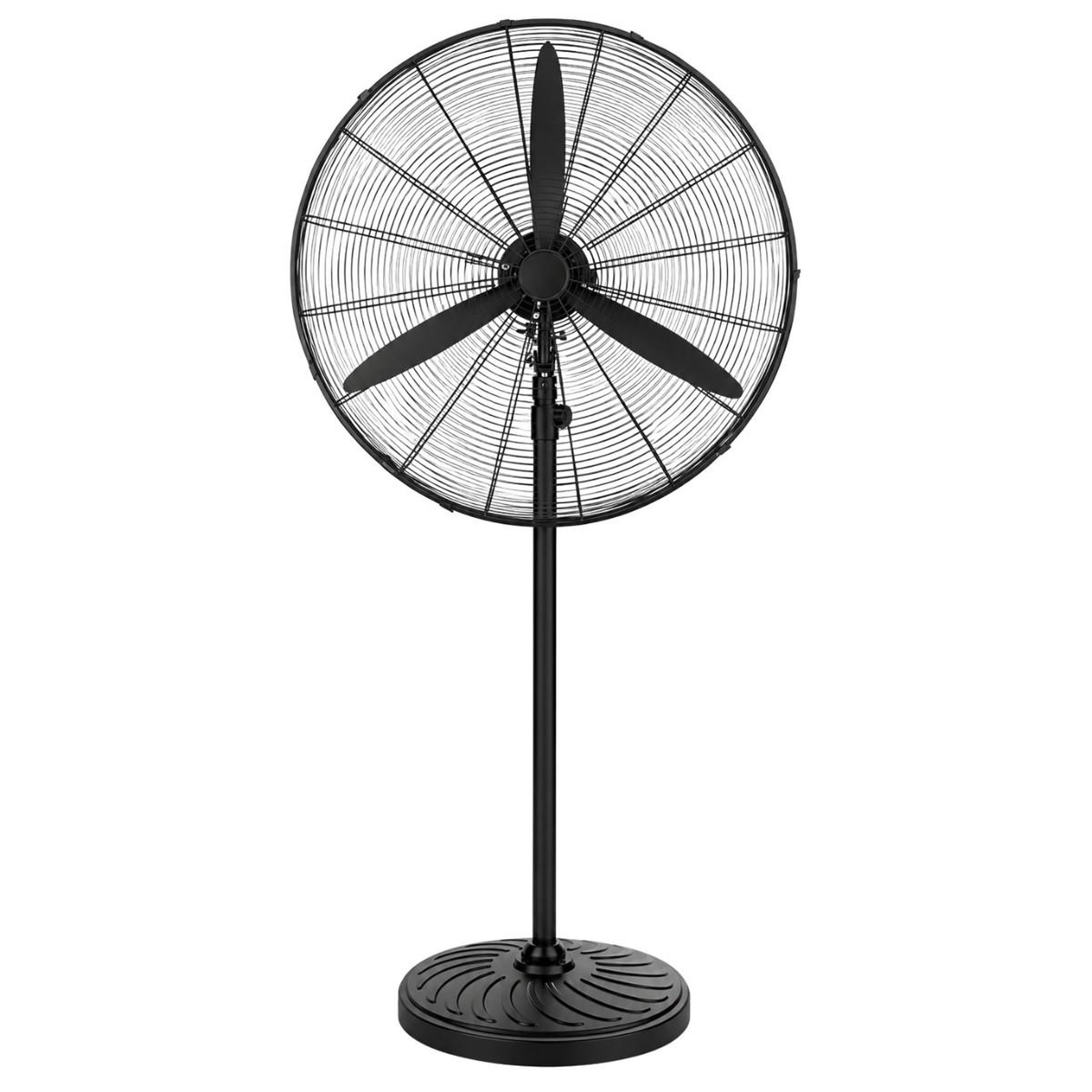 INTEC Ventilateur sur pied 130w industriel ø66cm h160cm max 3 vitesses 3 pales métal - oscillant - brasseur d'air garages entrepôt