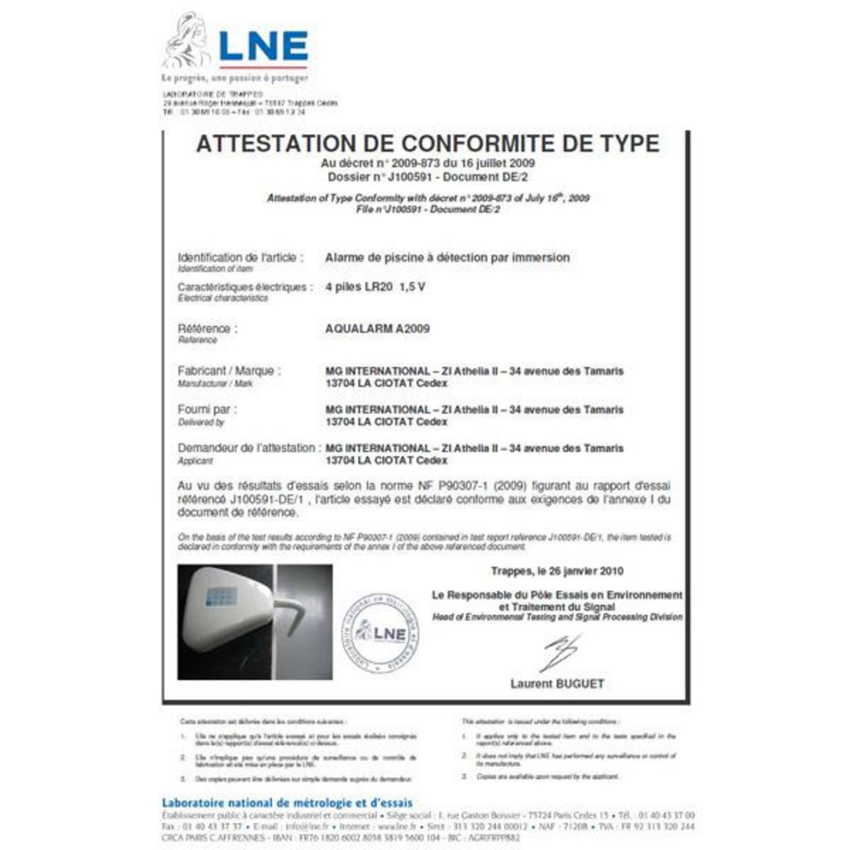 Aqualarm Alarme de piscine v2 avec clavier digital - v2