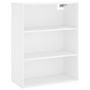 Voir la diapositive 5 : VIDAXL Buffet haut Blanc 69,5x34x180 cm Bois d'ingenierie