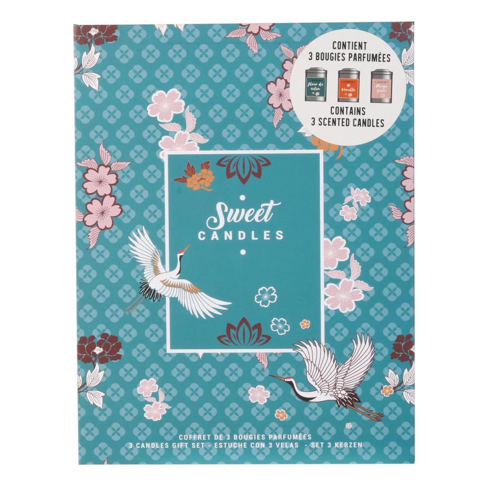 Voir la diapositive 6 : The Home Deco Factory Coffret 3 bougies parfumées  sweet  60g multicolore