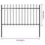 Voir la diapositive 5 : VIDAXL Cloture de jardin avec dessus en lance Acier 1,7 x 1 m Noir