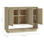 Voir la diapositive 6 : VIDAXL Buffet Chene sonoma 97x31x75 cm Bois d'ingenierie