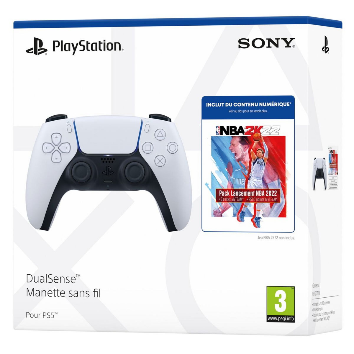 Manette sans fil DualSense + pack de lancement NBA 2K22 PS5