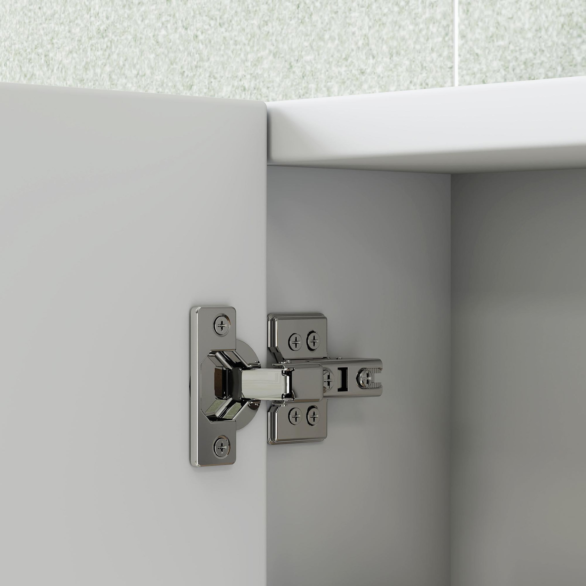 Voir la diapositive 5 : HOMCOM Armoire miroir murale salle de bain design 3 portes 4 étagères  91 x 11 x 65 cm blanc