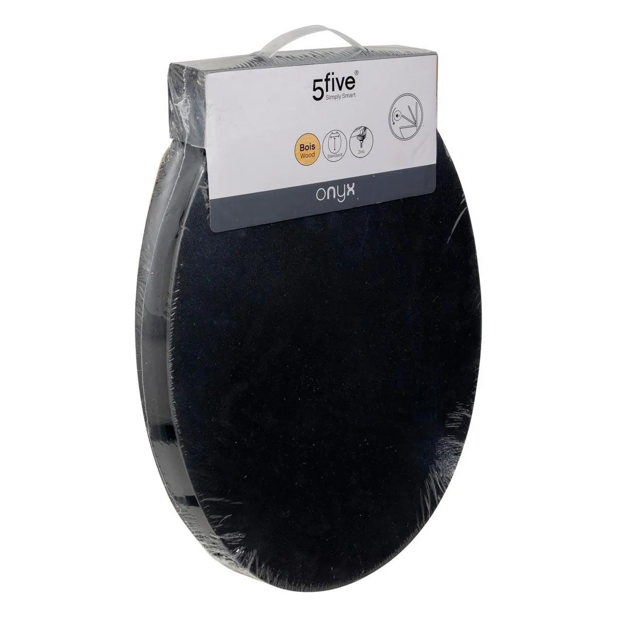 Voir la diapositive 5 : FIVE Abattant wc  onyx  49cm gris ardoise