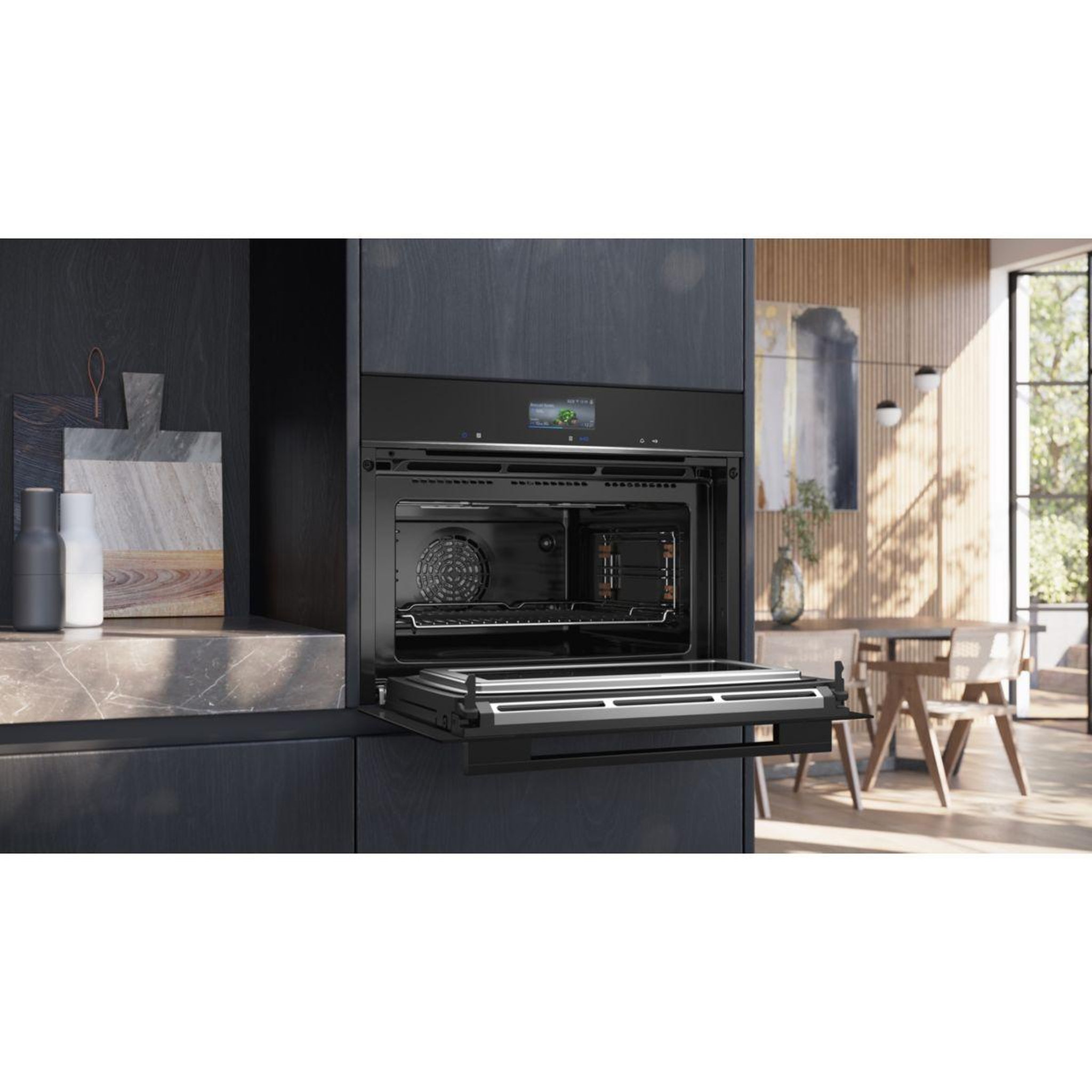 Voir la diapositive 3 : Siemens Micro ondes combiné encastrable cm776g1b1  série iq700 variospeed