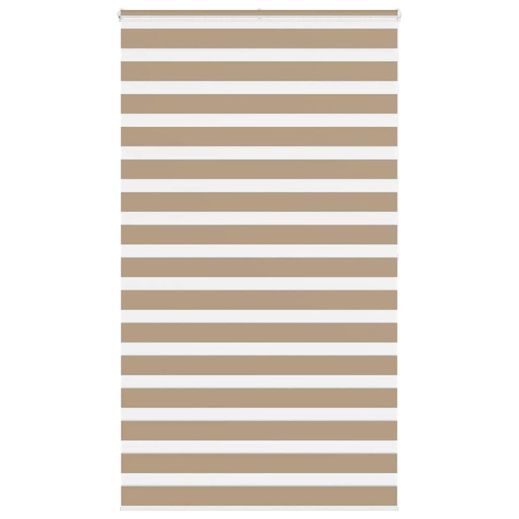 VIDAXL Store zebre marron sable largeur du tissu 125,9 cm polyester
