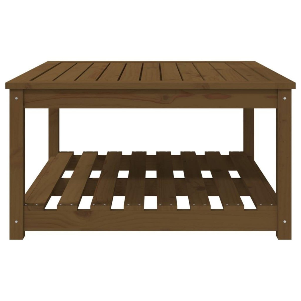 VIDAXL Table de jardin marron miel 82,5x82,5x45 cm bois massif de pin