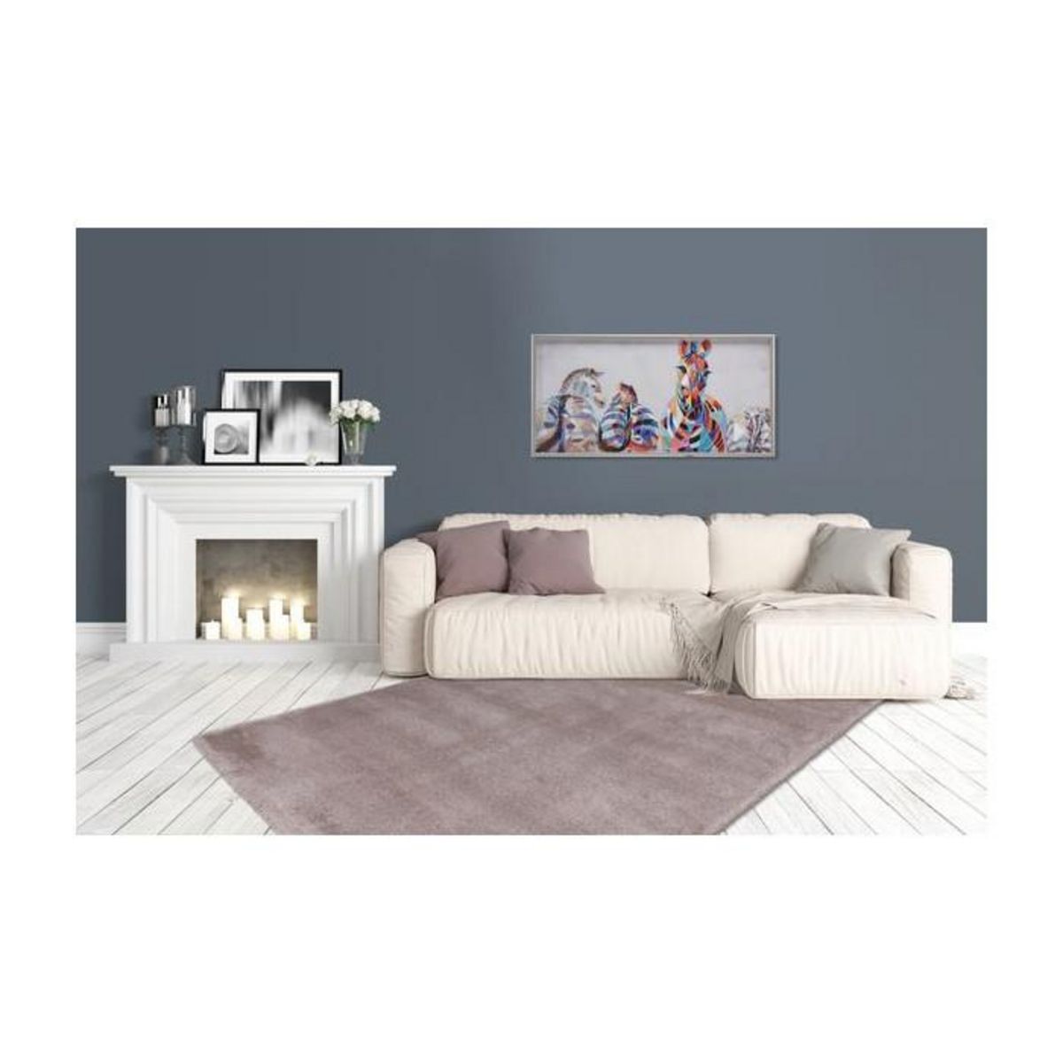 Paris Prix Tapis Tissé Déco  Saint Lucia  Beige