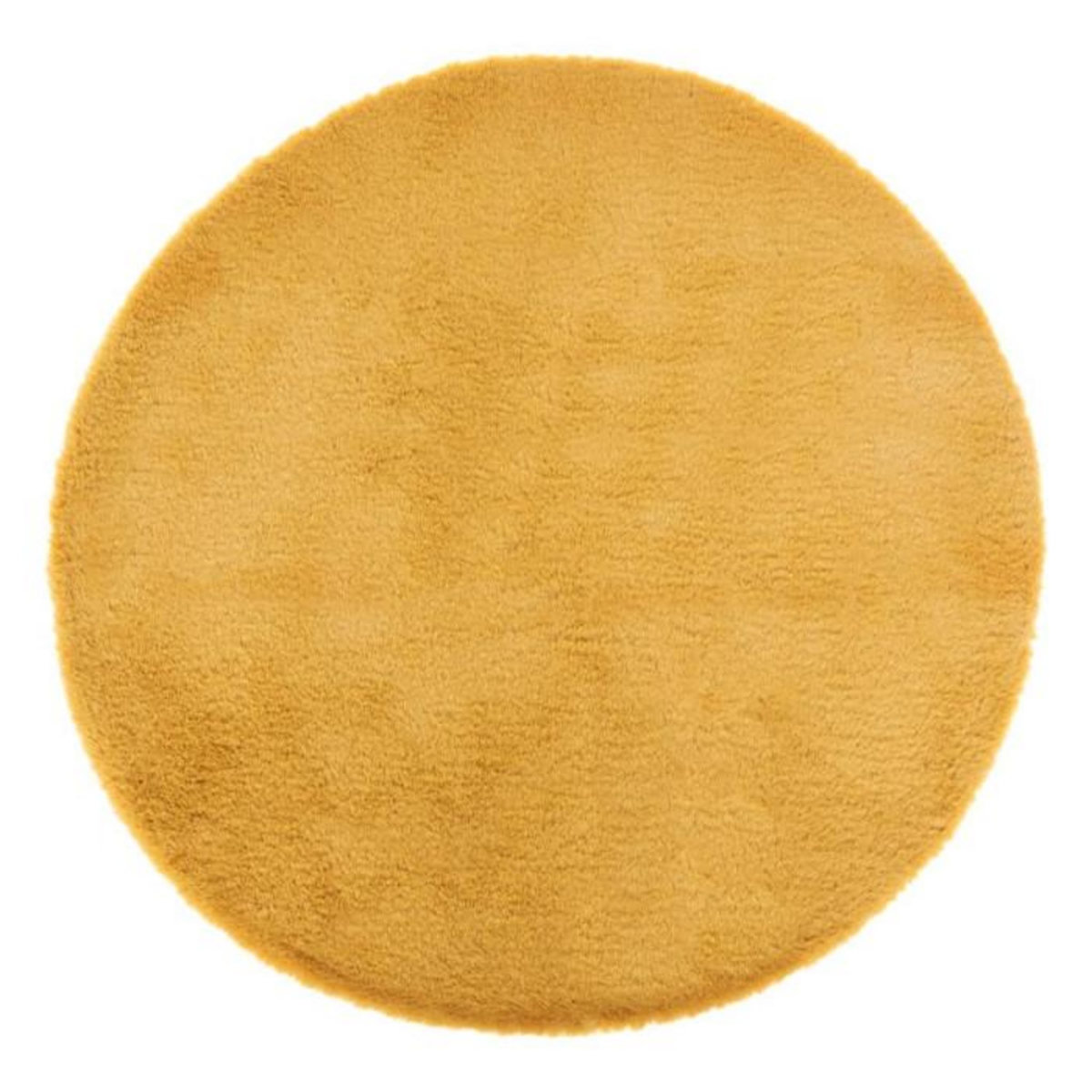 ATMOSPHERA Tapis Rond Imitation Fourrure  Doucea  80cm Ocre