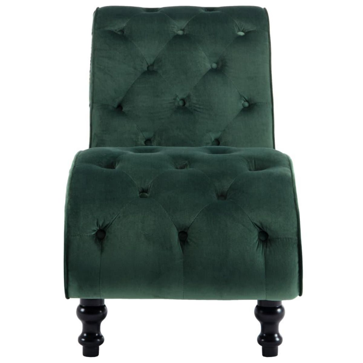 VIDAXL Chaise longue Velours Vert