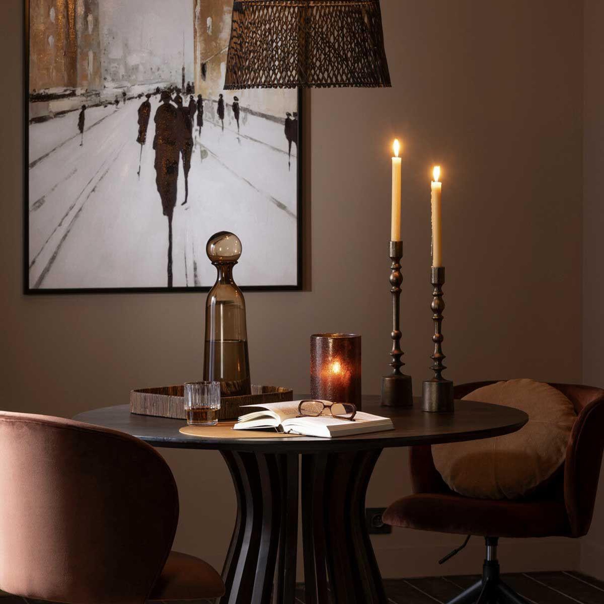 Voir la diapositive 5 : J-LINE Chandelier vintage  neuh  35cm bronze