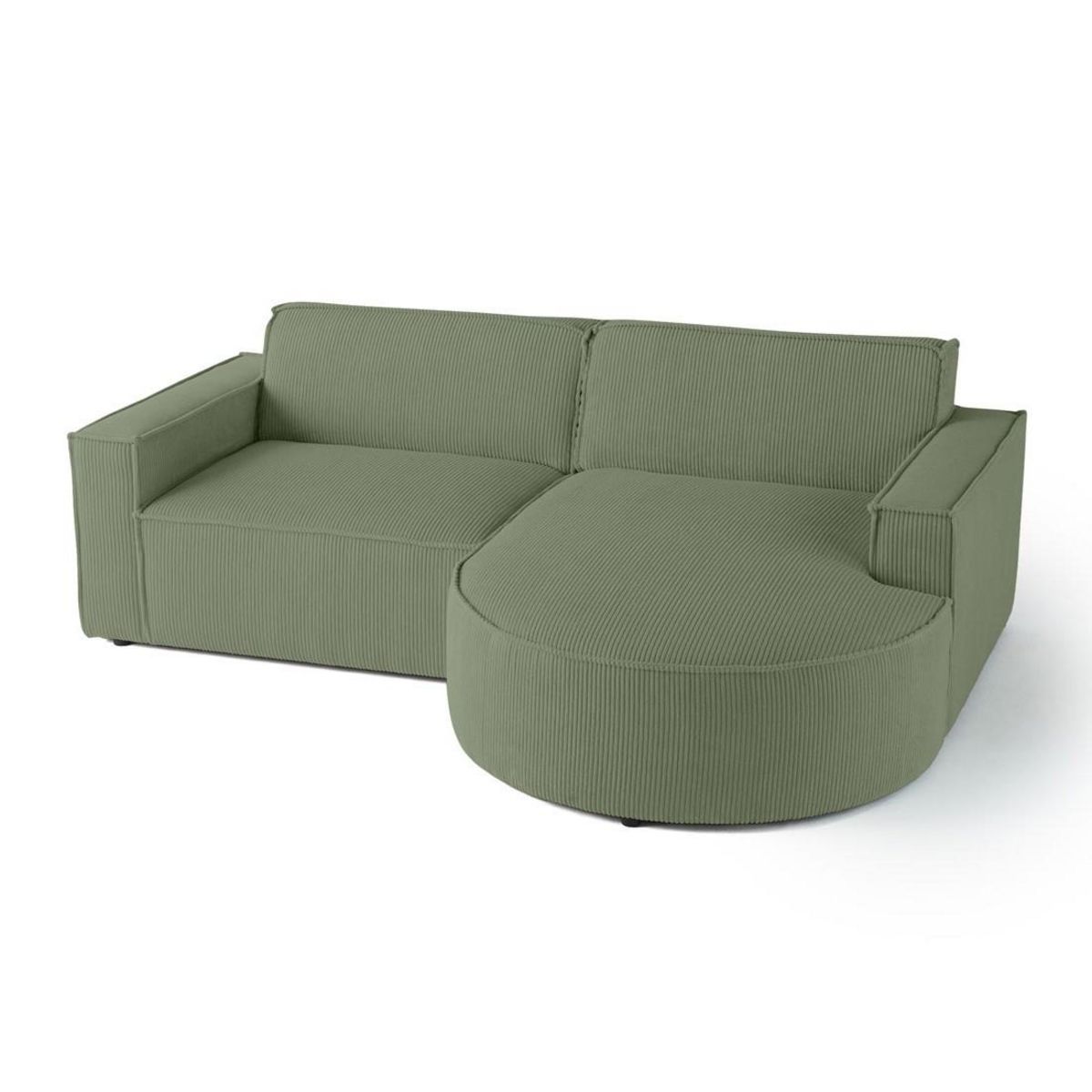 LISA DESIGN Spiaggia - canapé d'angle droit - 4 places - en velours côtelé