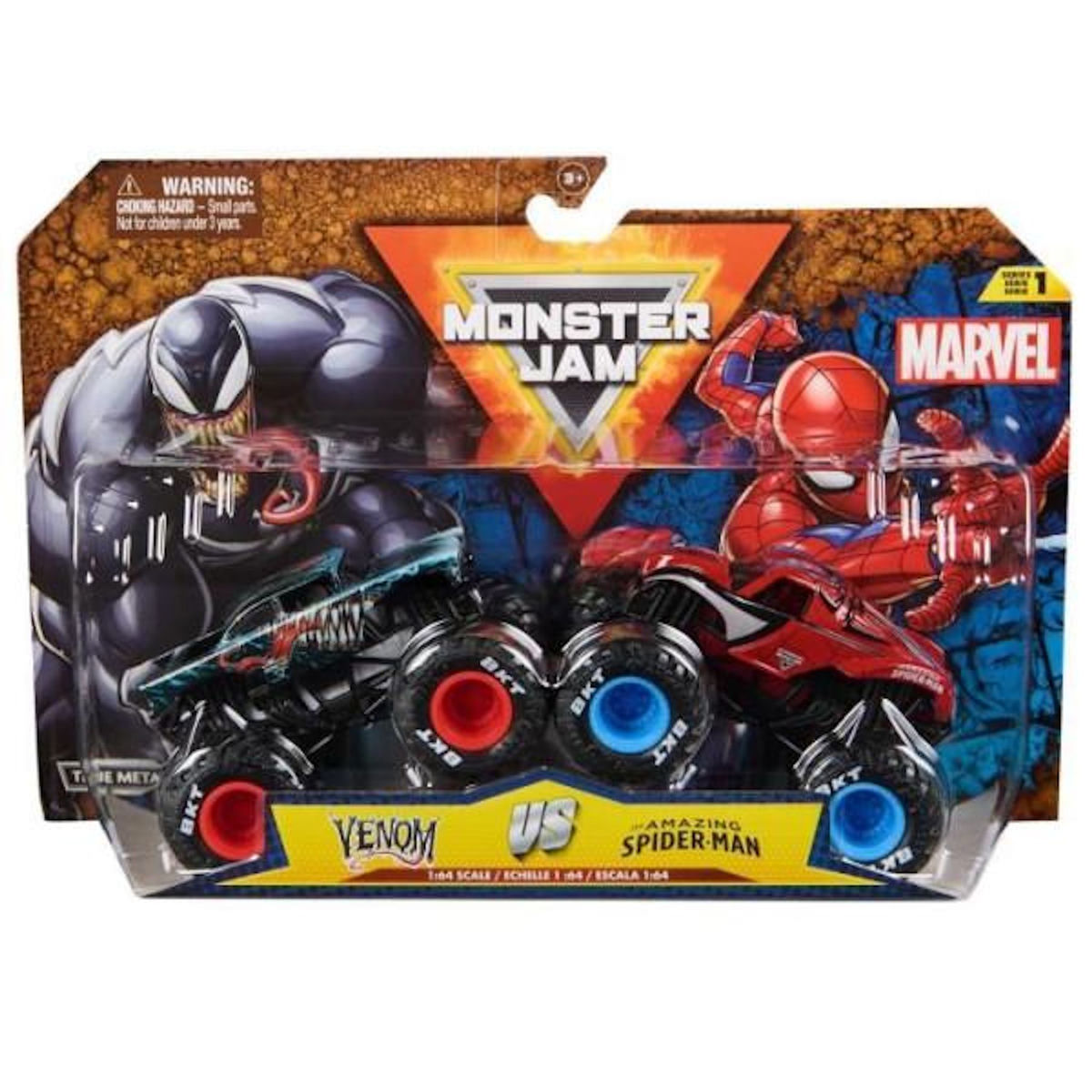 MONSTER JAM Pack de 2 véhicules Monster Jam Marvel Die Cast Modèle aléatoire