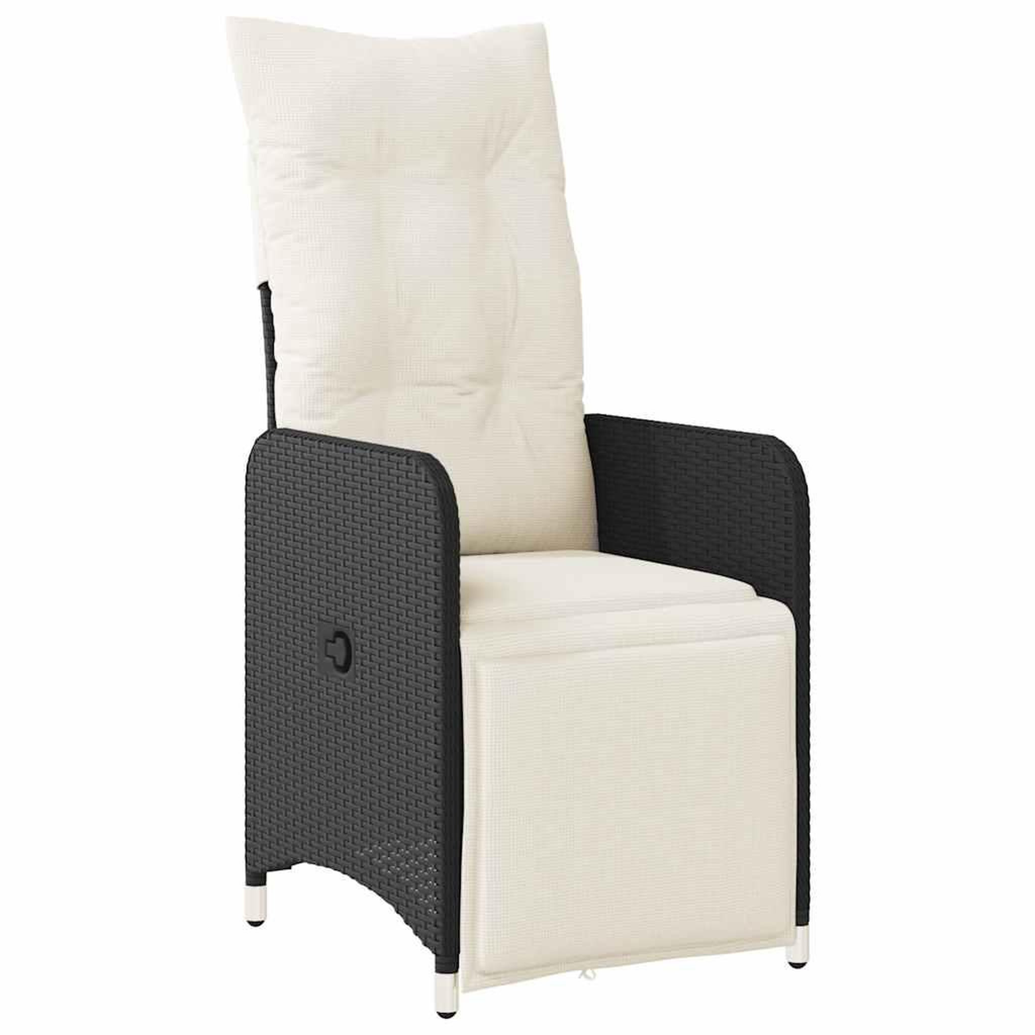 Voir la diapositive 3 : VIDAXL Ensemble de bistro de jardin 5 pcs coussins noir poly rotin