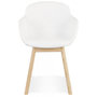 Voir la diapositive 2 : Paris Prix Chaise Design en Tissu Bouclé  Jessie  80cm Blanc