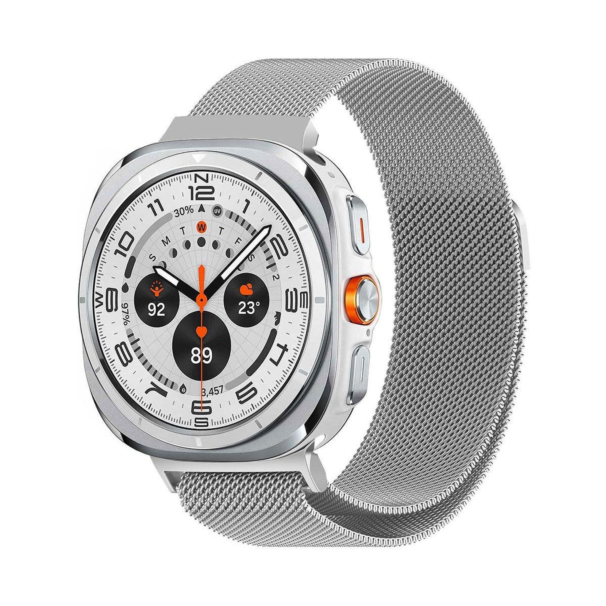 Voir la diapositive 1 : IBROZ Bracelet Galaxy Watch7 Ultra 47mm Milanese Silver