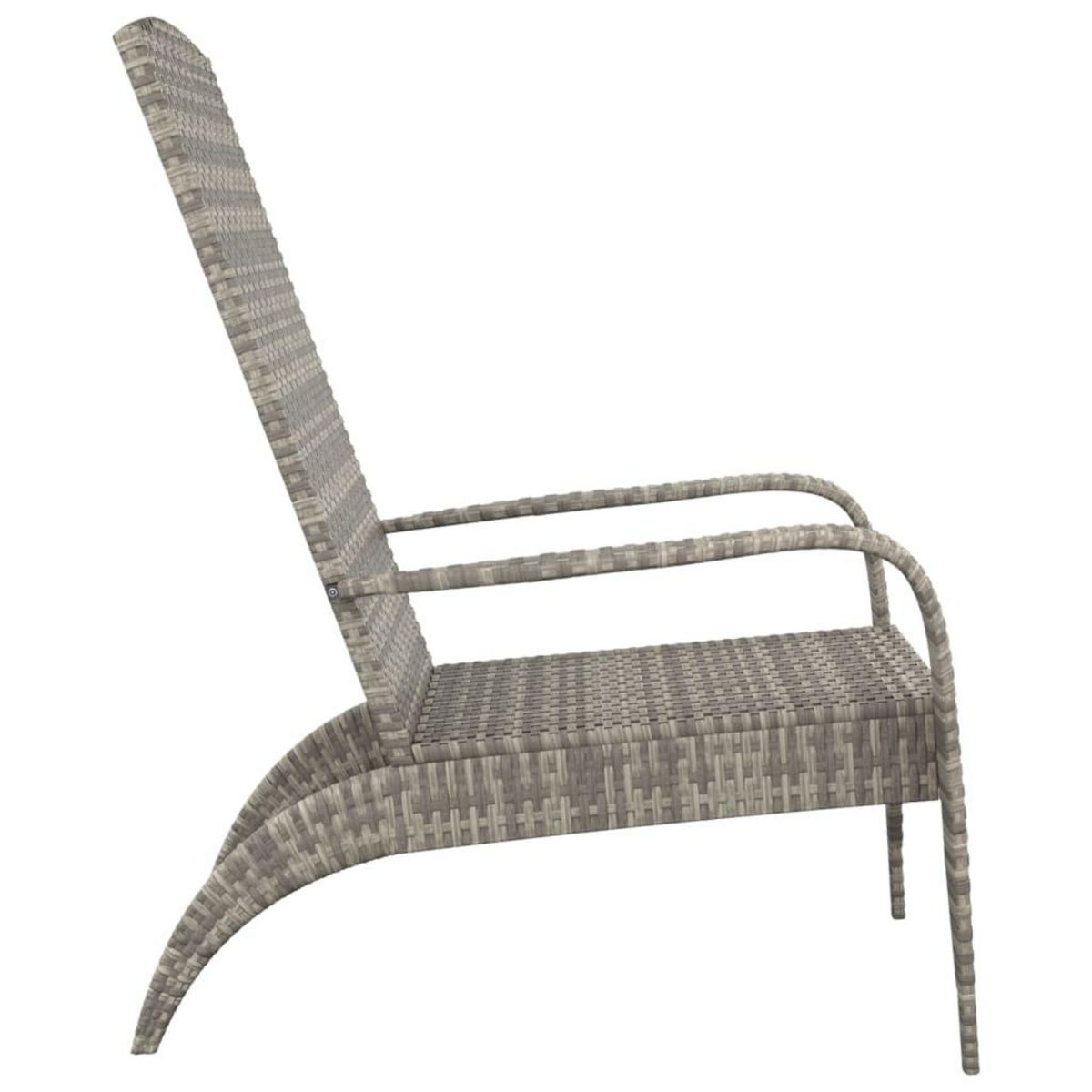 VIDAXL Chaise de jardin Adirondack Gris Resine tressee
