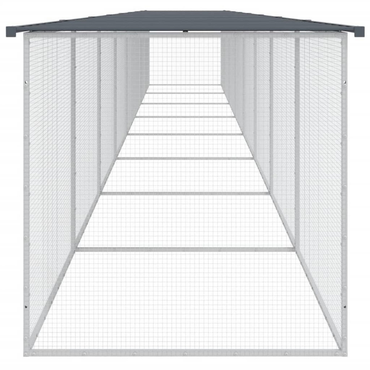 VIDAXL Poulailler avec toit anthracite 803x98x90 cm acier galvanise