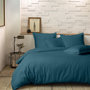 Voir la diapositive 1 : Home collection Parure de couette 100%percale de coton 80 fils/cm2-uni lin