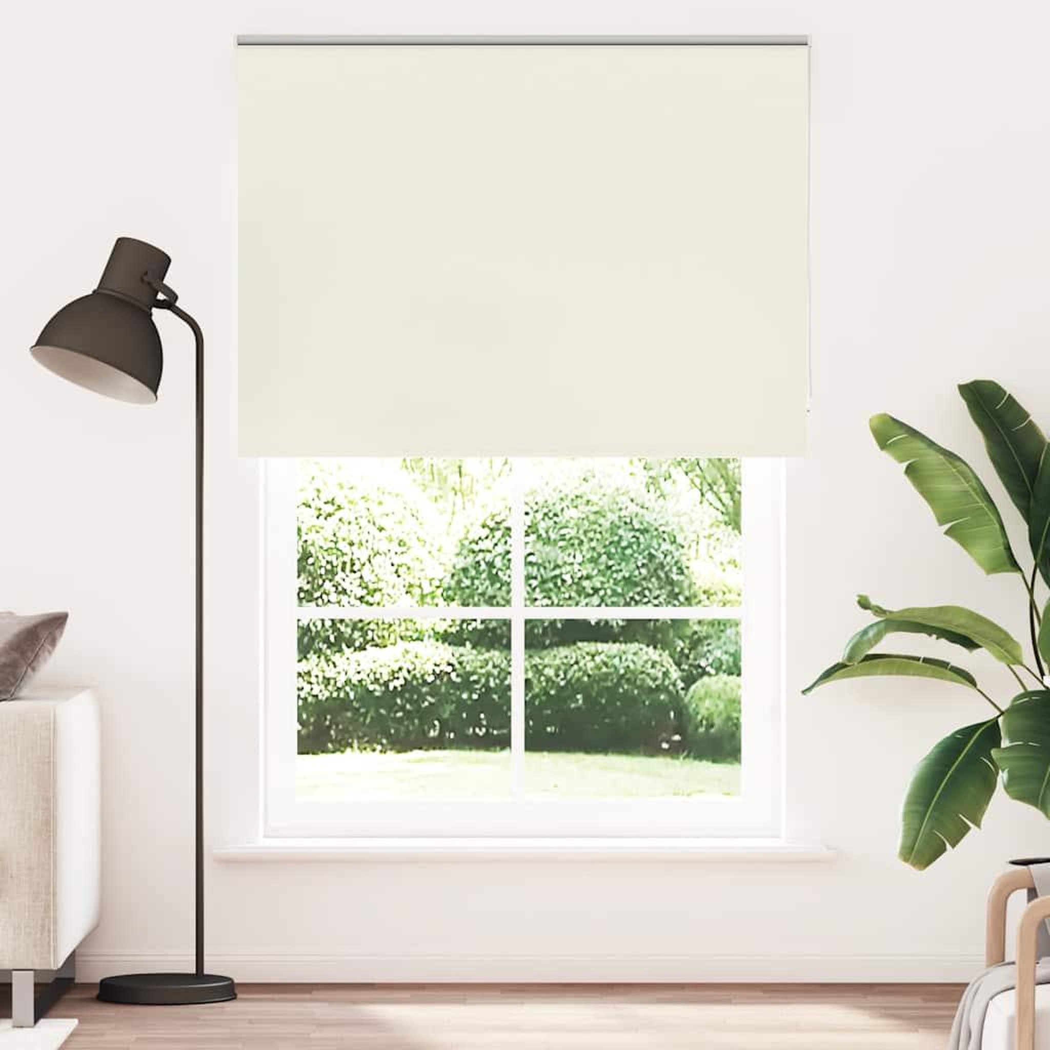 Voir la diapositive 2 : VIDAXL Store enrouleur occultant blanc casse 150x210 cm largeur tissu