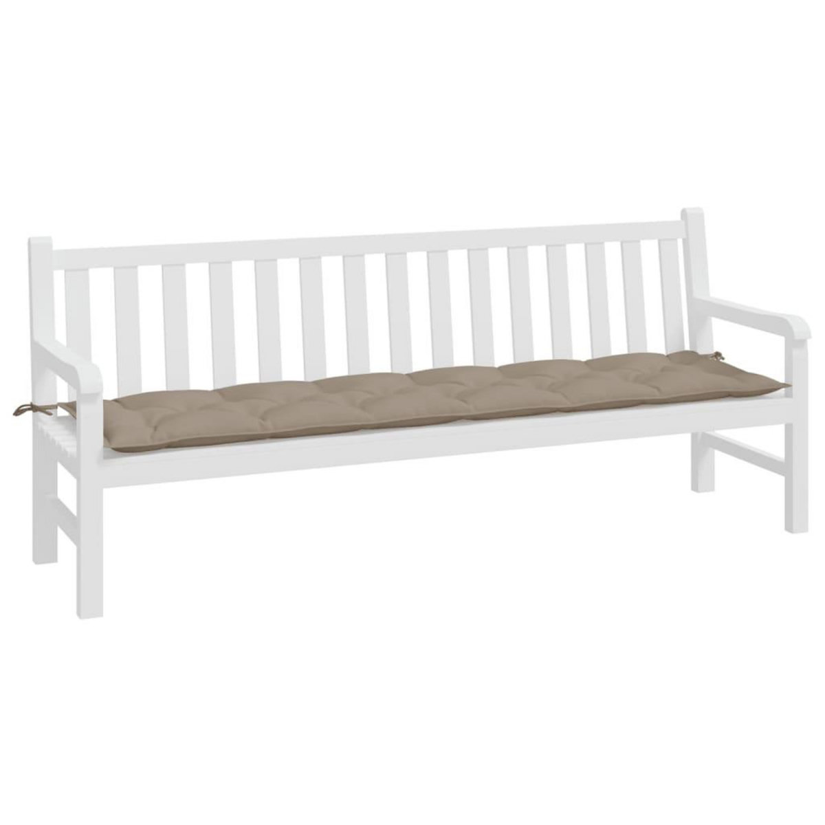 VIDAXL Coussin de banc de jardin taupe 200x50x7 cm tissu oxford