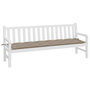 Voir la diapositive 3 : VIDAXL Coussin de banc de jardin taupe 200x50x7 cm tissu oxford