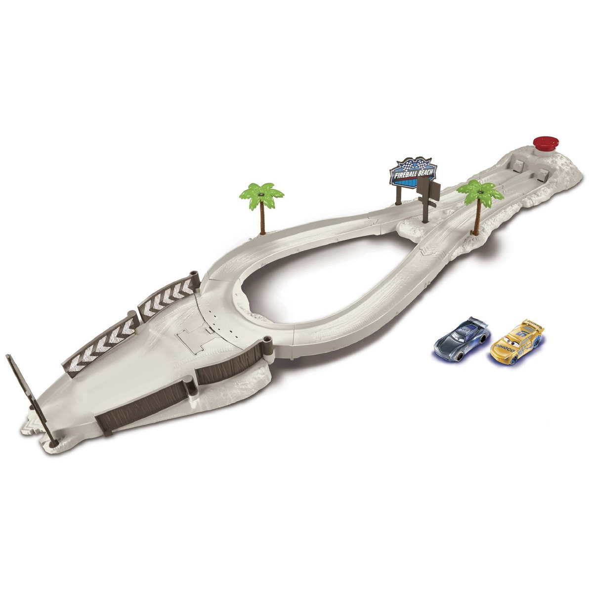 MATTEL Coffret piste + 2 voitures Fireball Beach Racers - Cars