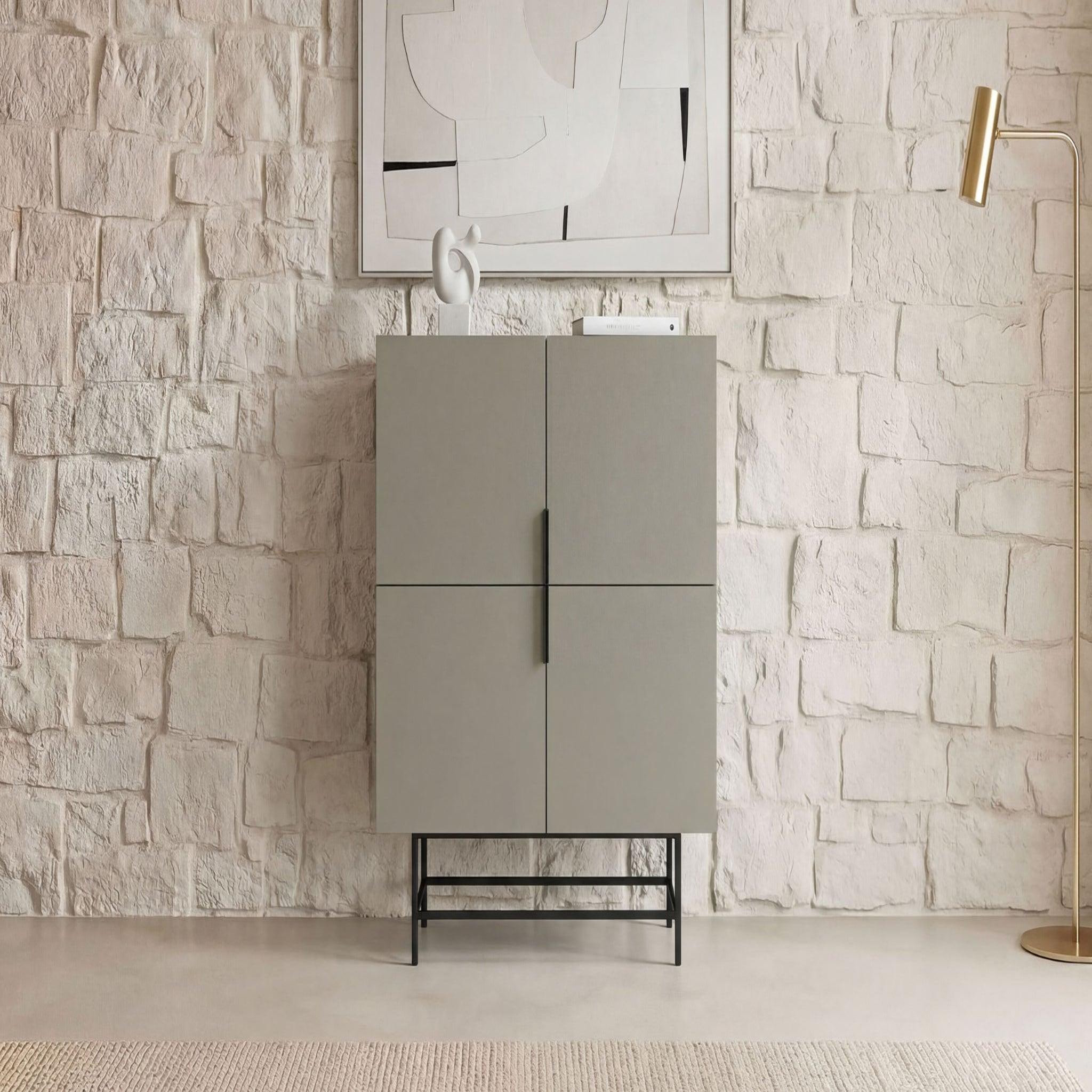 Voir la diapositive 2 : CASANOVA PARIS Soma - commode 4 portes 100cm en mélamine