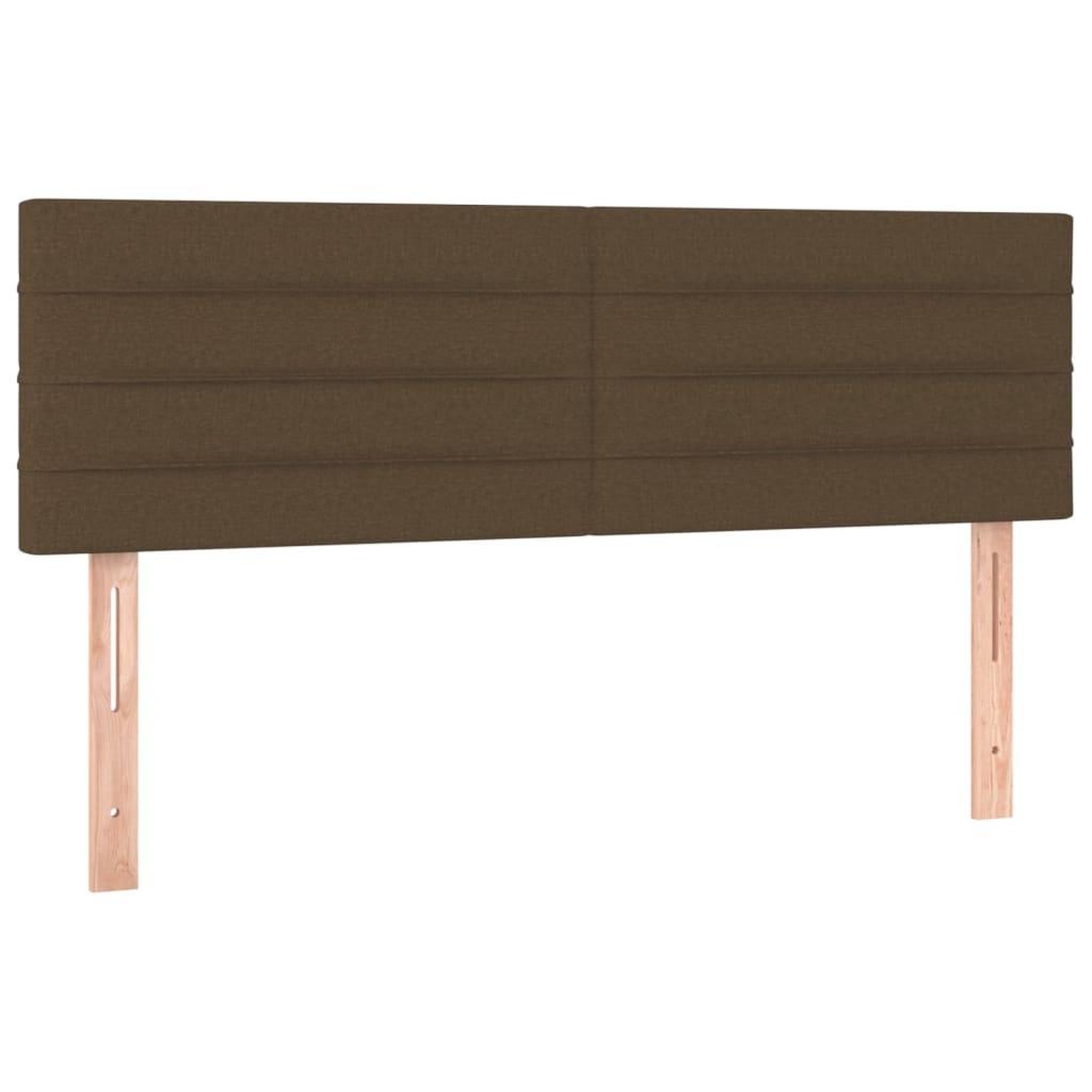 Voir la diapositive 4 : VIDAXL Tete de lit a LED Marron Fonce 144x5x78/88 cm Tissu