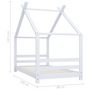 Voir la diapositive 6 : VIDAXL Cadre de lit d'enfant Blanc Bois de pin massif 80x160 cm