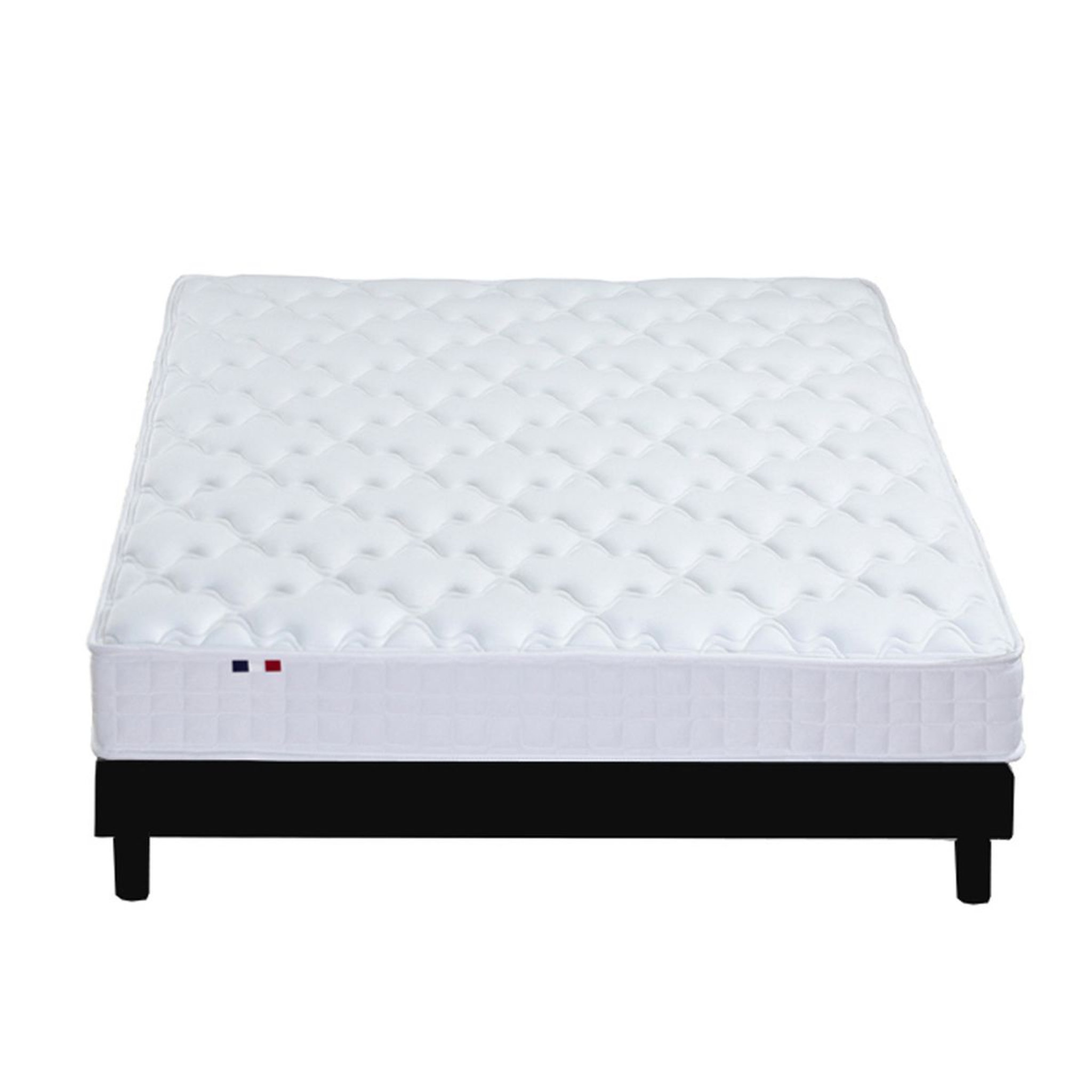 Voir la diapositive 3 : Ensemble Matelas accueil mémoire de forme+ Sommier en Kit 140 x 190 cm AZUR