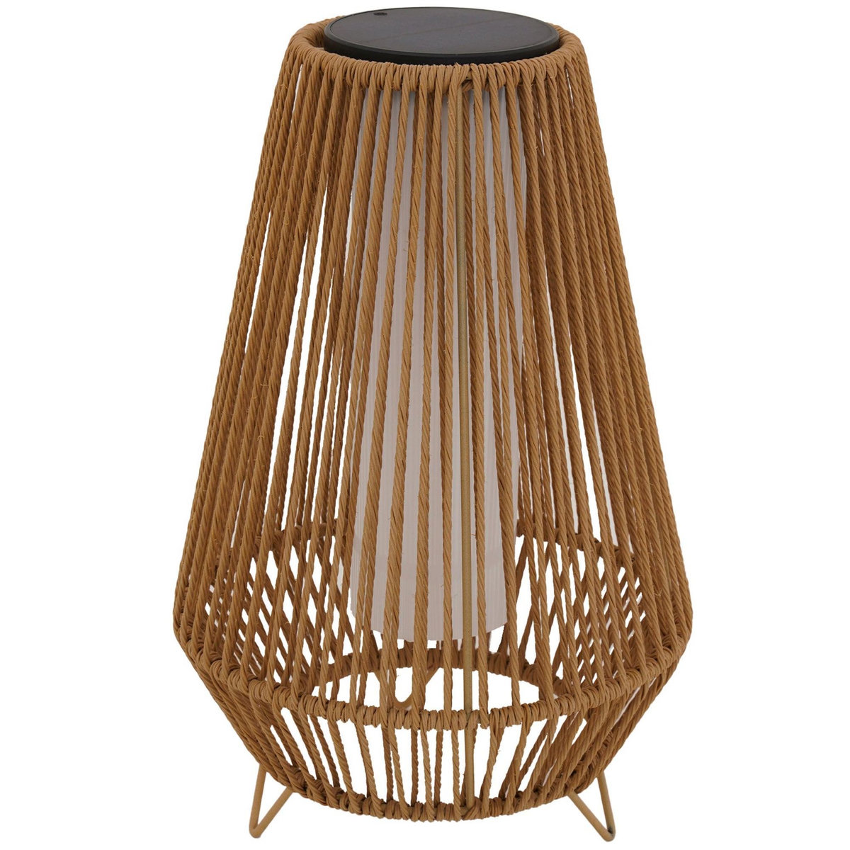 Lumisky Lanterne solaire SALOMEA Beige Rotin 30 x 30 x H 47cm