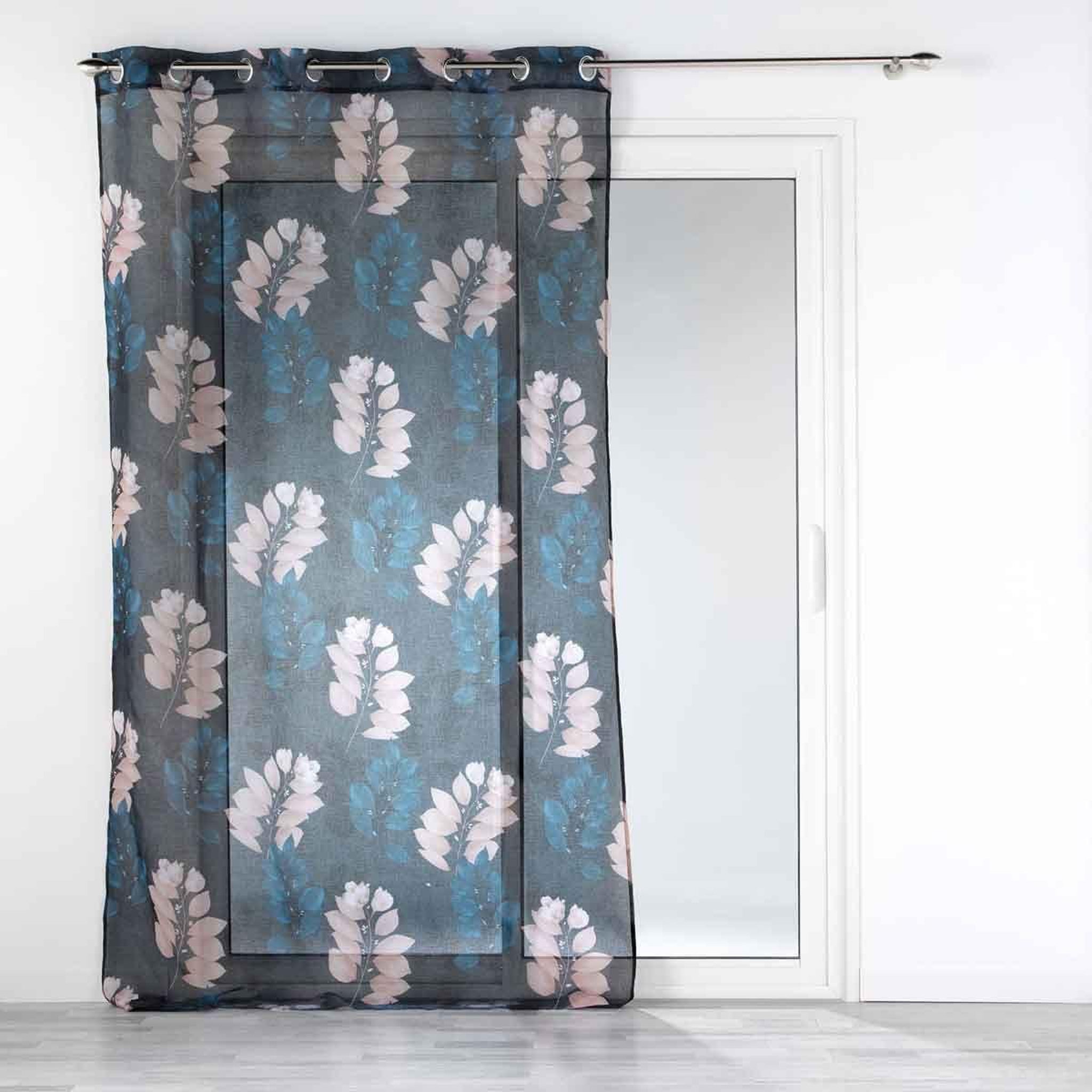 Douceur d'Intérieur Rideau voilage à œillets  belline  140x280cm bleu