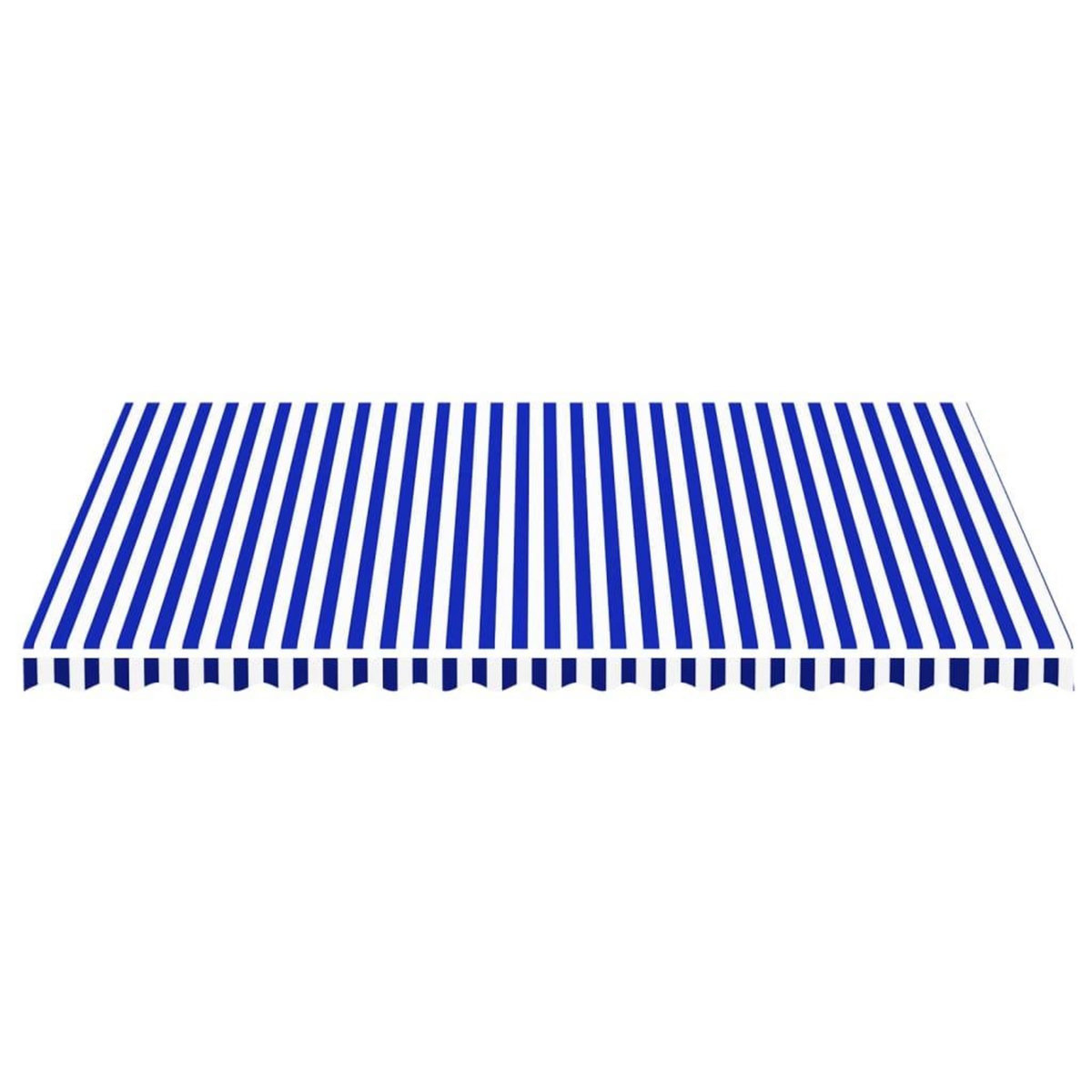 VIDAXL Tissu de remplacement pour auvent Bleu et blanc 5x3,5 m