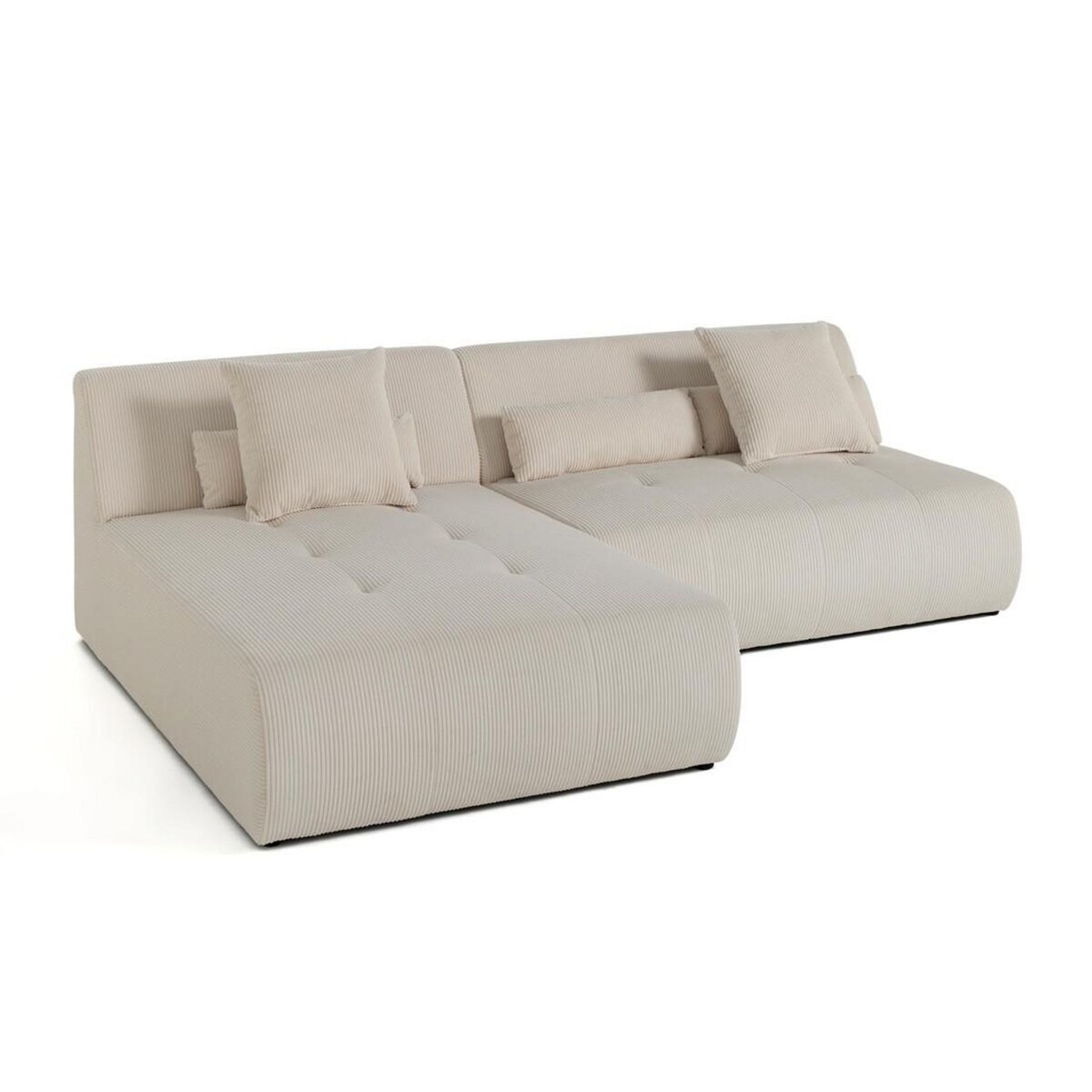 LISA DESIGN Onyx - canapé modulable d'angle réversible 4 places - en velours côtelé