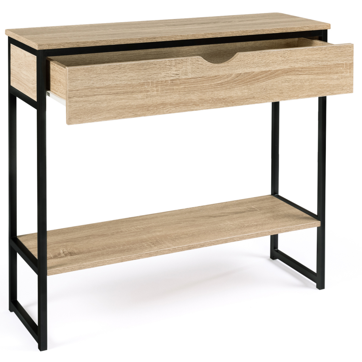 ID MARKET Console 1 tiroir DETROIT 1 étagère design industriel