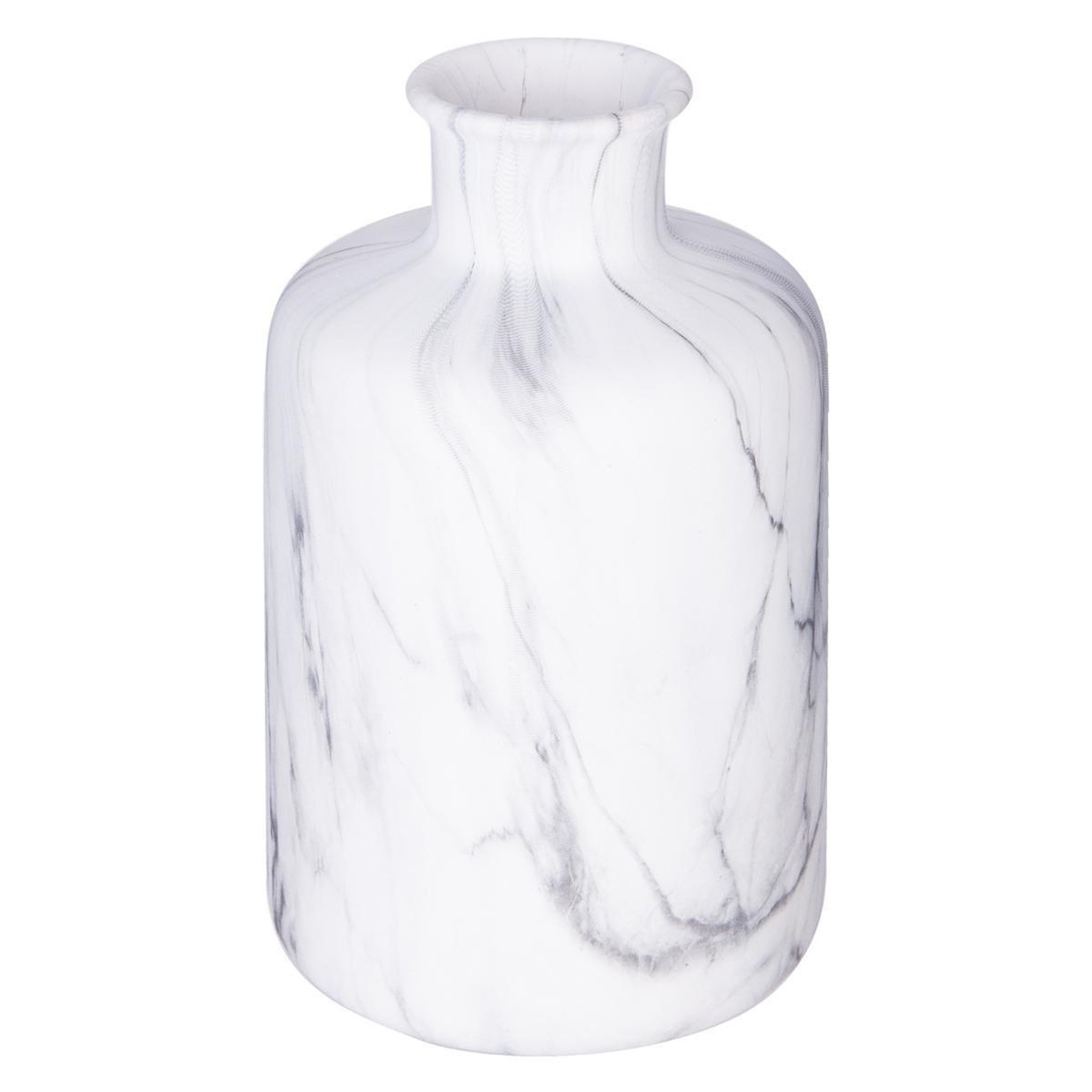 ATMOSPHERA Vase déco effet marbre  soa  17cm blanc