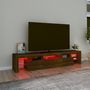 Voir la diapositive 5 : VIDAXL Meuble TV avec lumieres LED Chene marron 200x36,5x40 cm