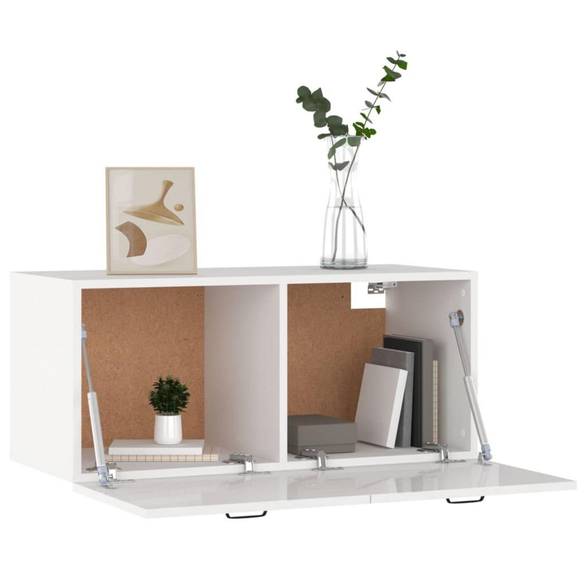 VIDAXL Armoire murale blanc brillant 80x36,5x35 cm bois d'ingenierie