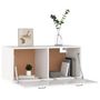 Voir la diapositive 4 : VIDAXL Armoire murale blanc brillant 80x36,5x35 cm bois d'ingenierie