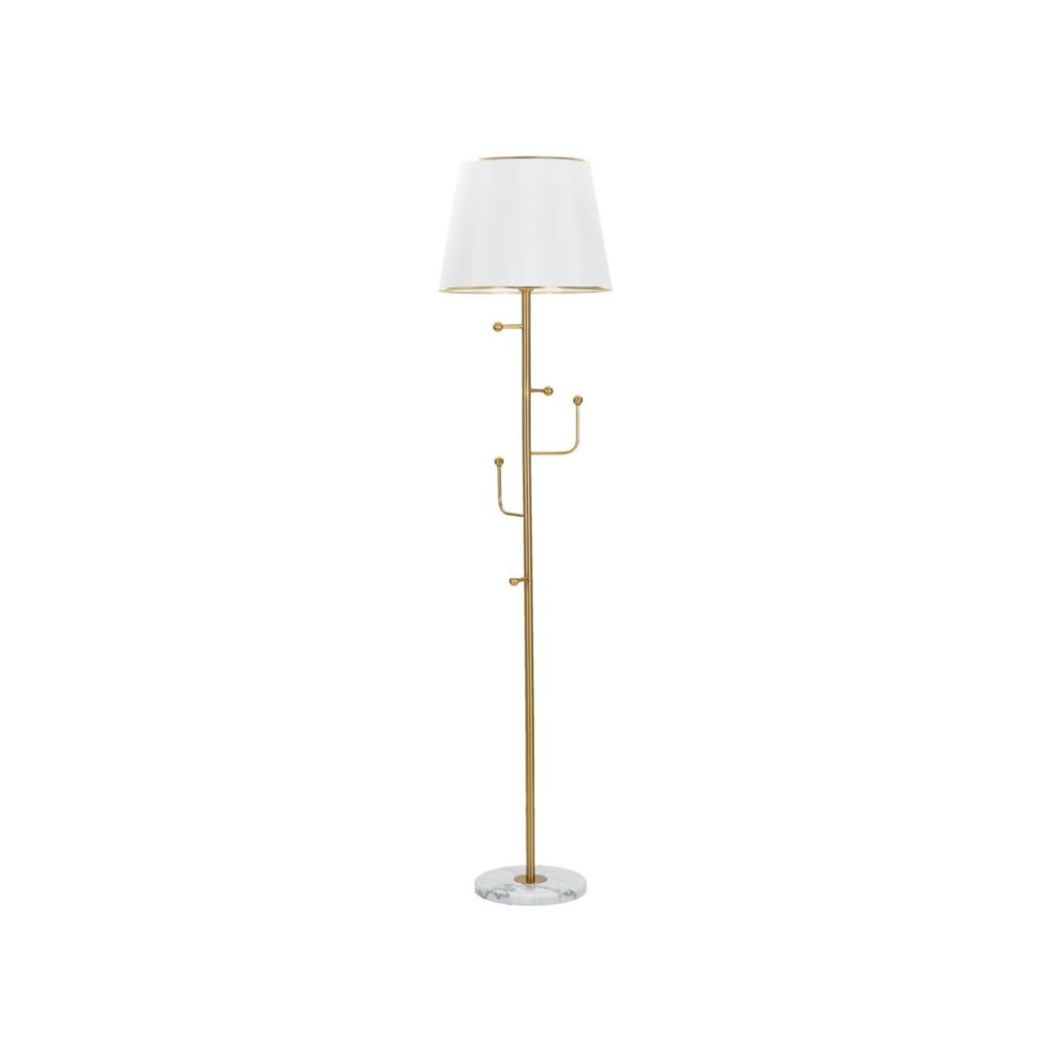 Paris Prix Lampadaire design en métal  hanger  173cm blanc & or
