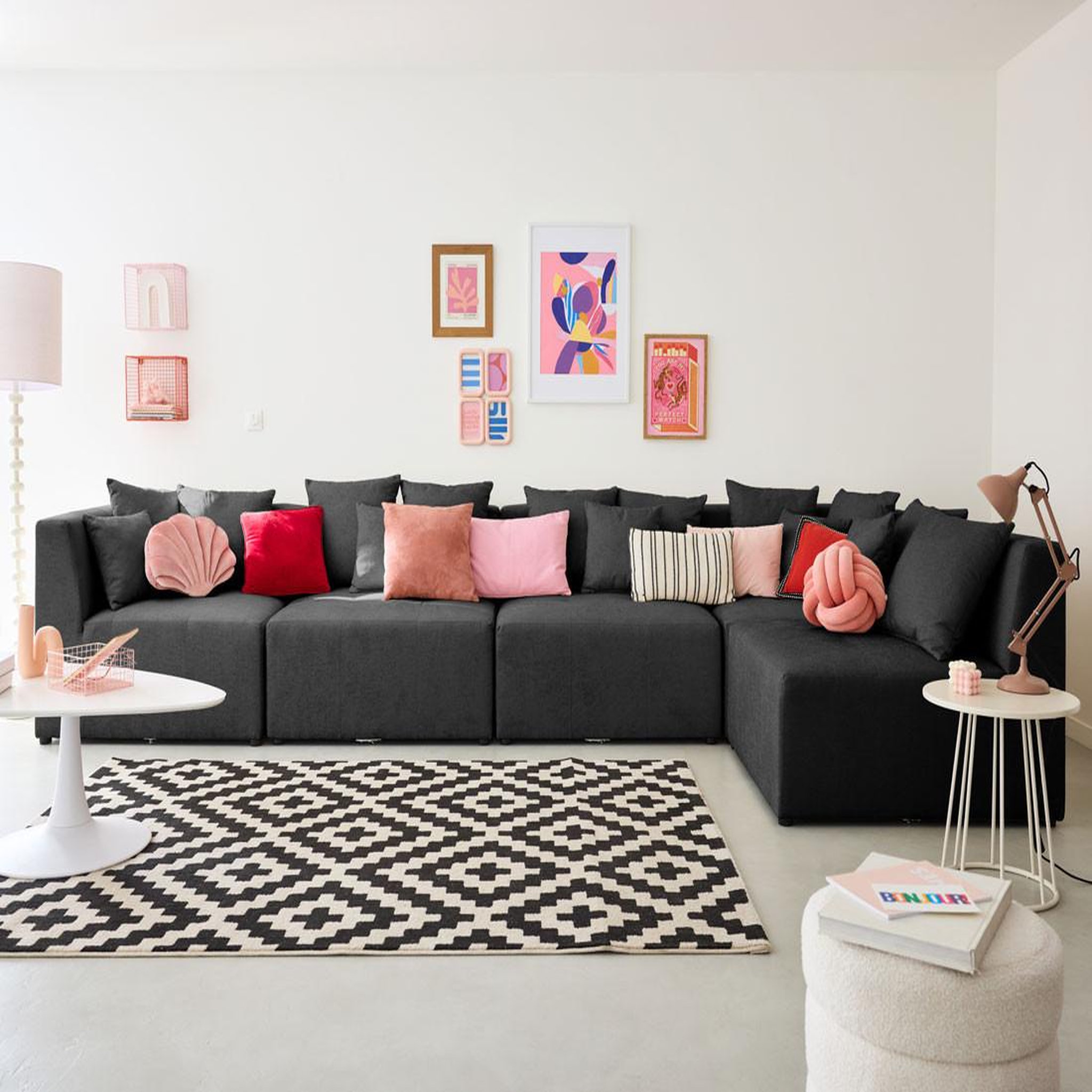 Voir la diapositive 2 : LISA DESIGN Amalfi - module d'assise sans accoudoirs - 1 place - en tissu