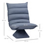 Voir la diapositive 3 : HOMCOM Fauteuil relax grand confort pivotant inclinaison réglable 5 niv. épais garnissage mousse haute densité tissu velours microfibre gris