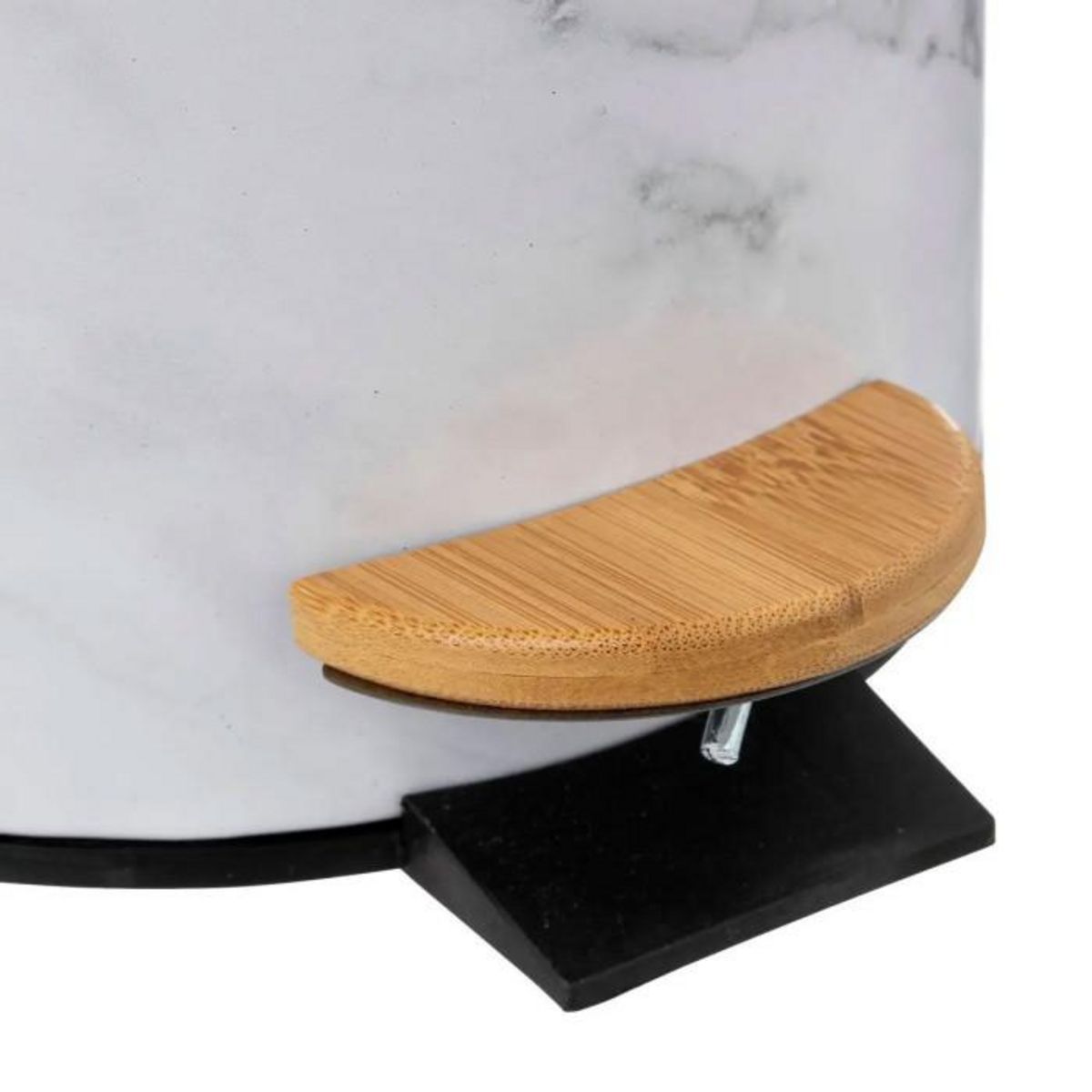 FIVE Poubelle à Pédale Imprimé Marbre  Léa  3L Blanc