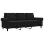 Voir la diapositive 2 : VIDAXL Canapé à 3 places Noir 180 cm Velours