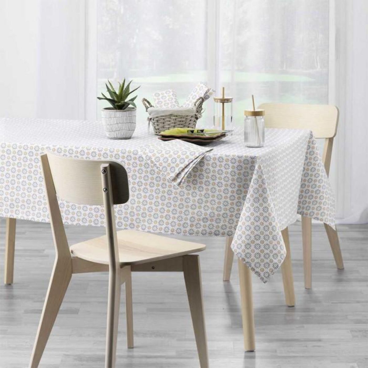 Paris Prix Lot de 3 Serviettes de Table  Méridienne  40x40cm Gris